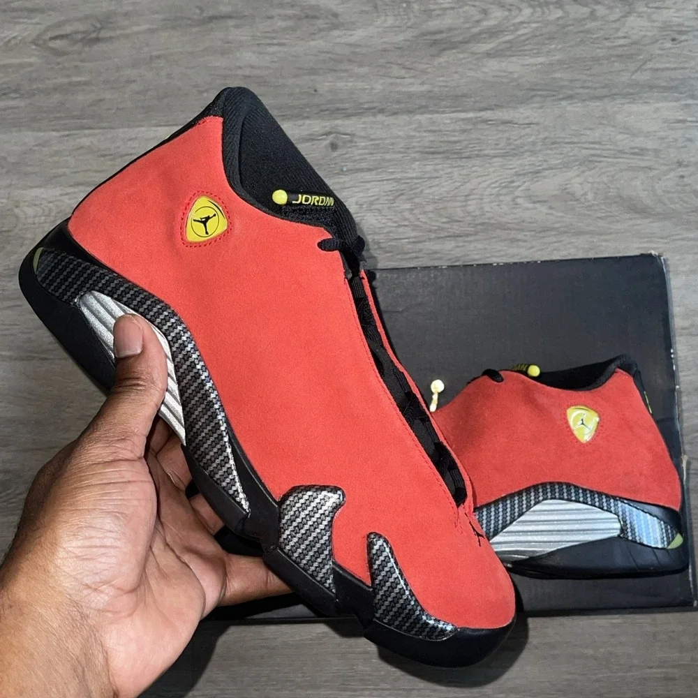Size 7Y- Air Jordan 14 Retro Ferrari Challenge Red IF5016-600